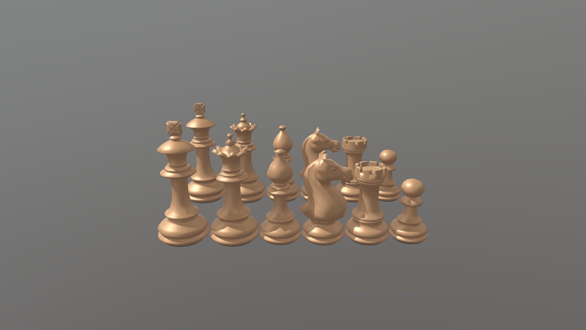 Chess pieces 3d model