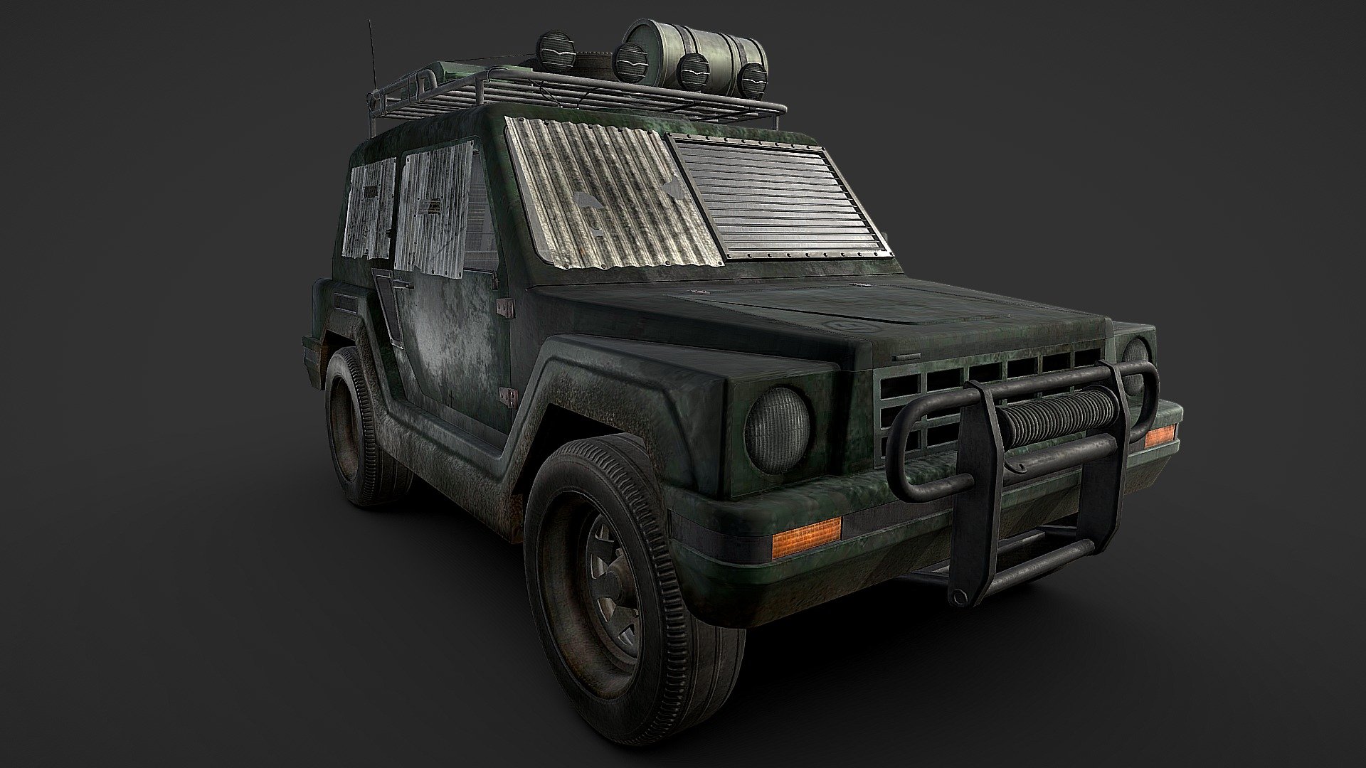 Post Apocalyptic Gurgel 3d model