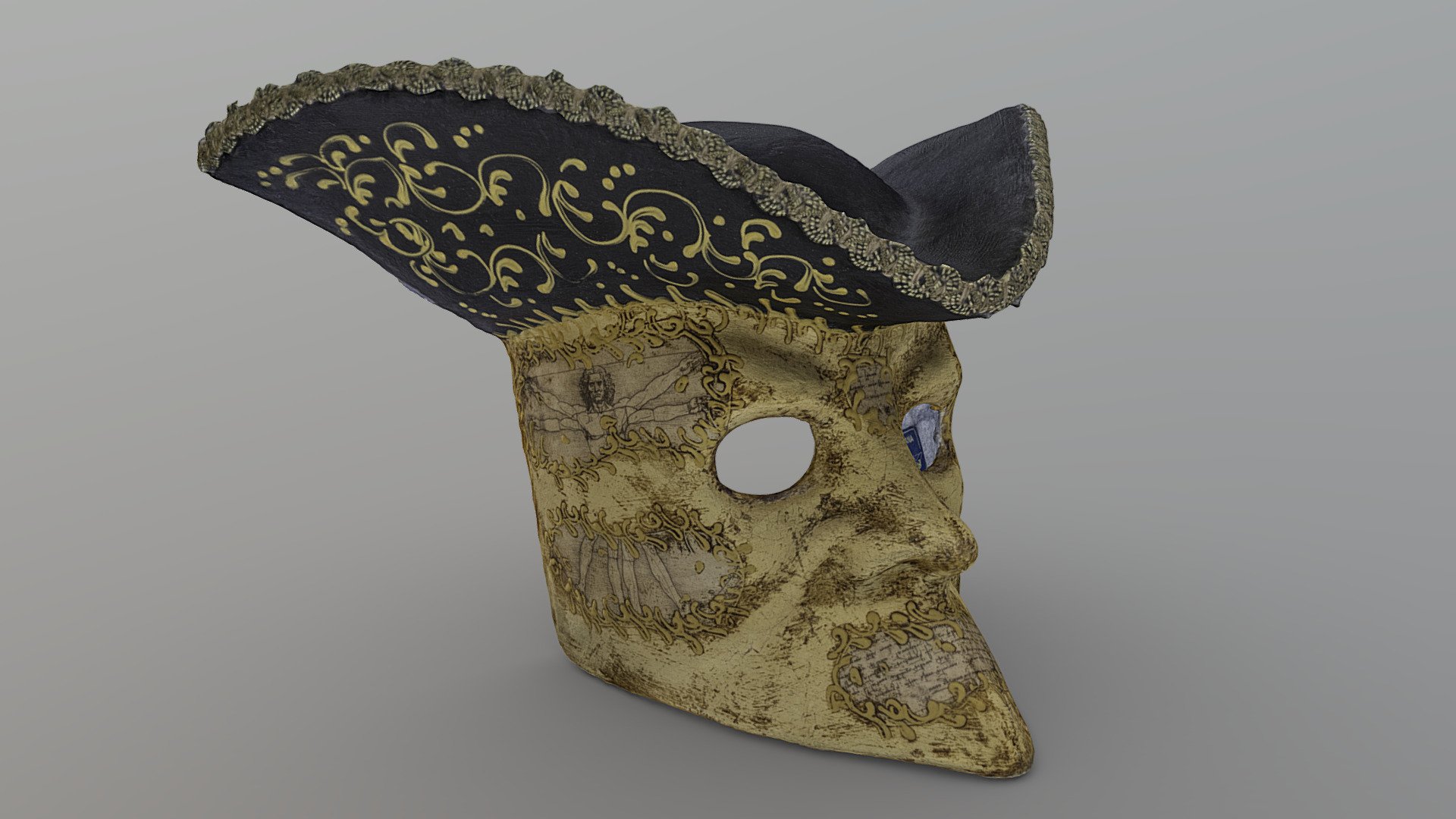 Venetian Carnival Mask 3d model