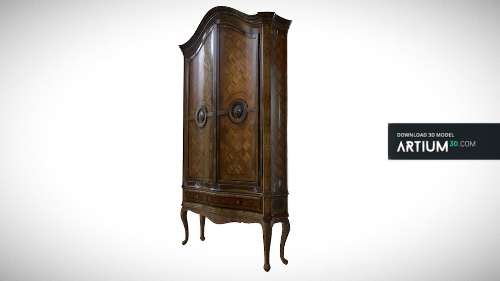 Baroque cupboard – Germany 1760 3d model