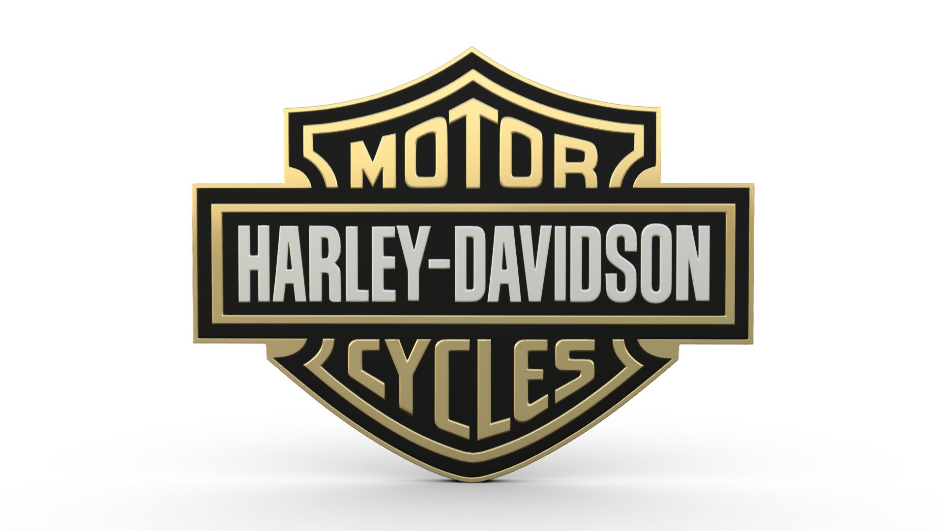 harley davidson logo 3d model