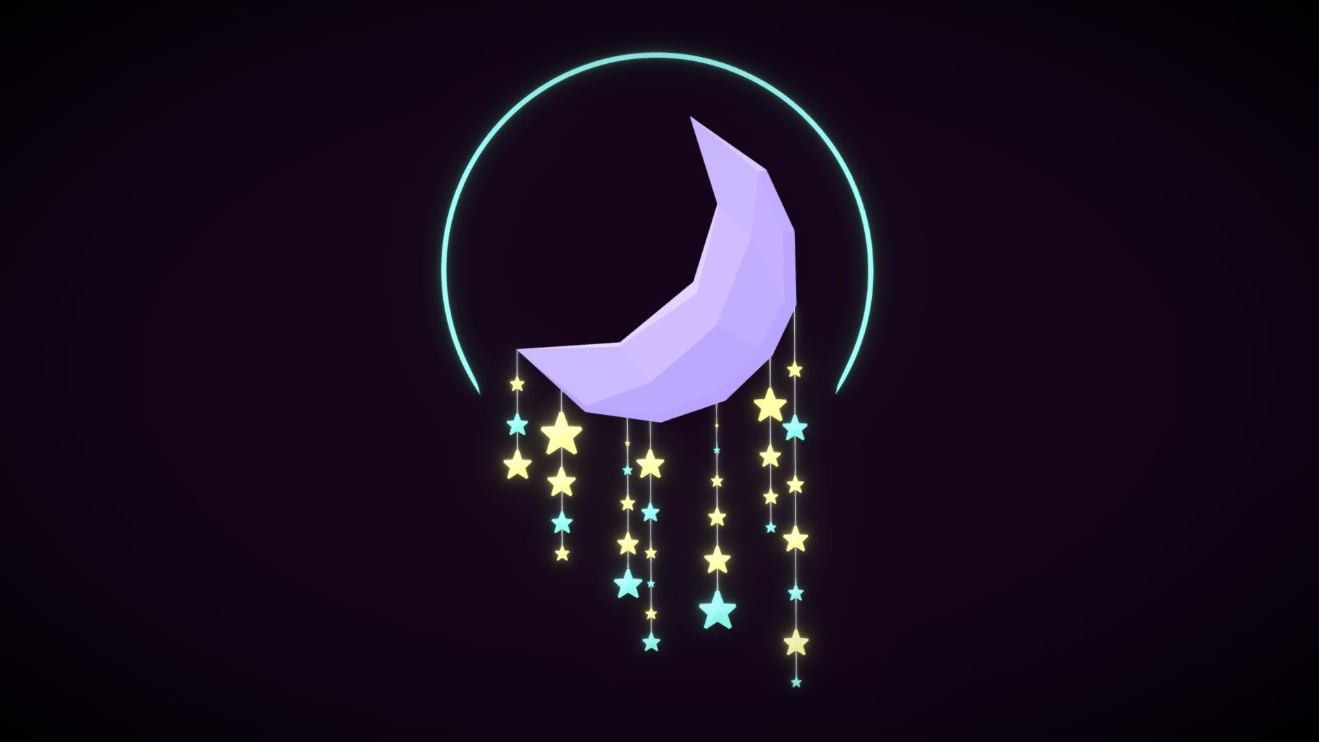 Moon night light 3d model