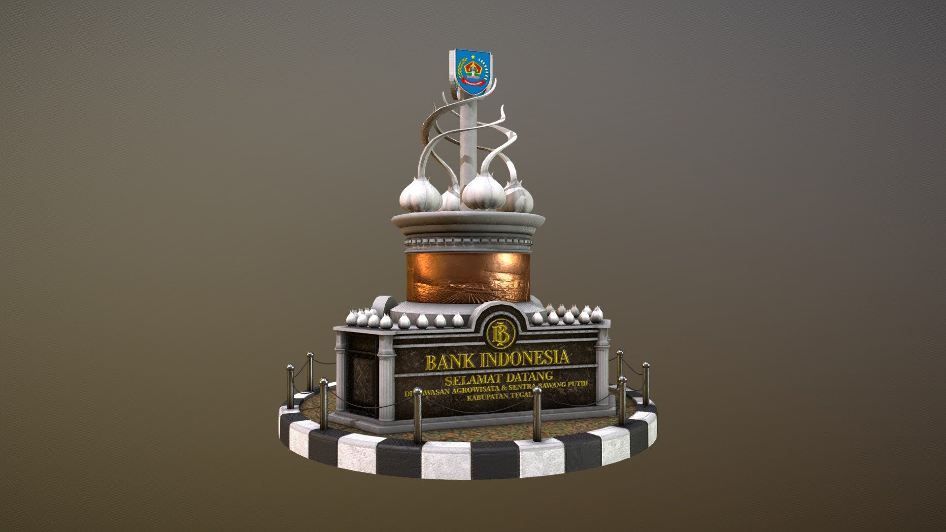 Monumen Bawang Tegal 3d model