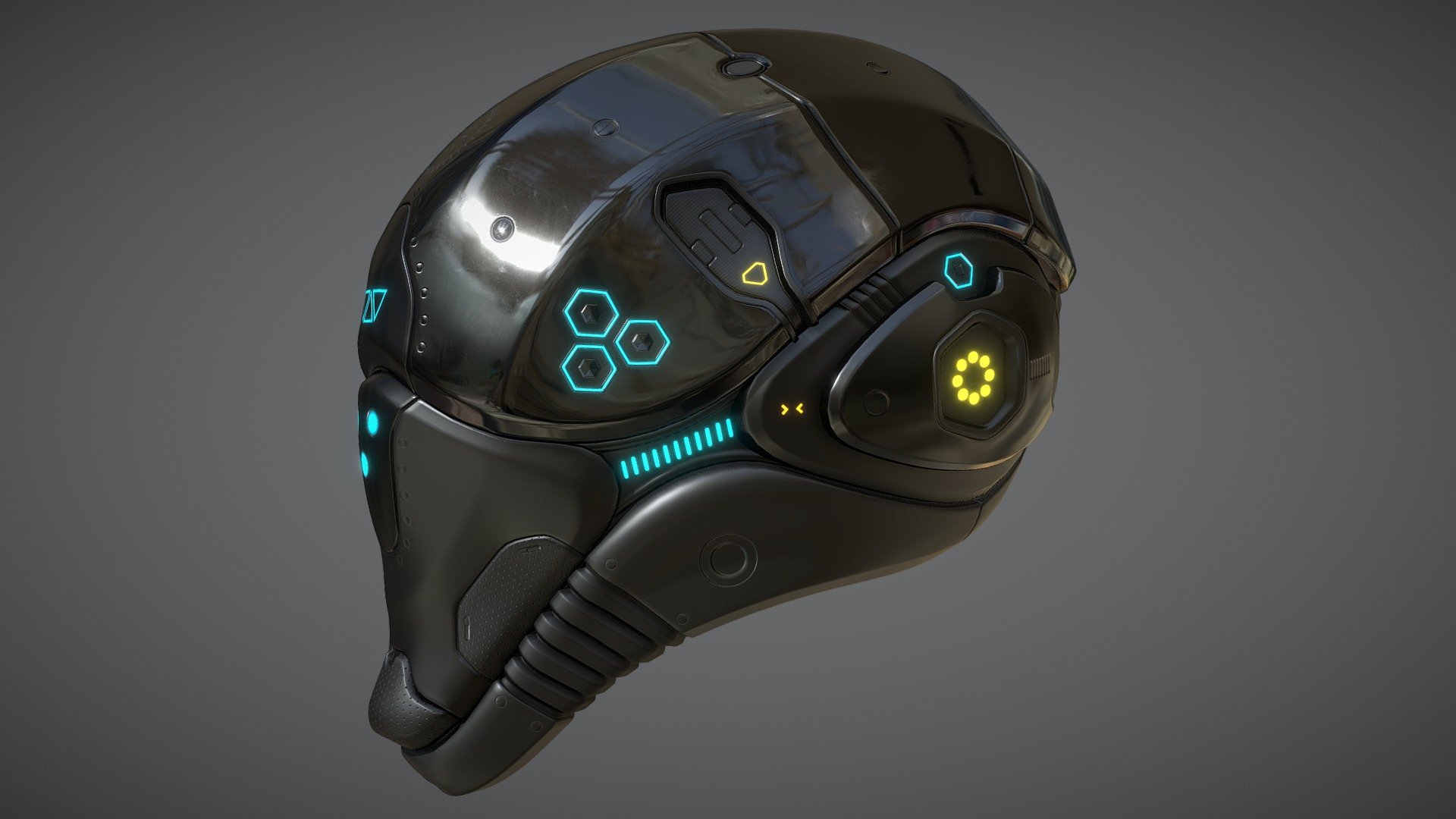 Sci-Fi Helmet 3d model