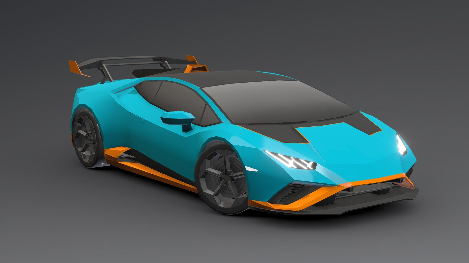 Lamborghini Huracan Low-Poly 3D 3d model