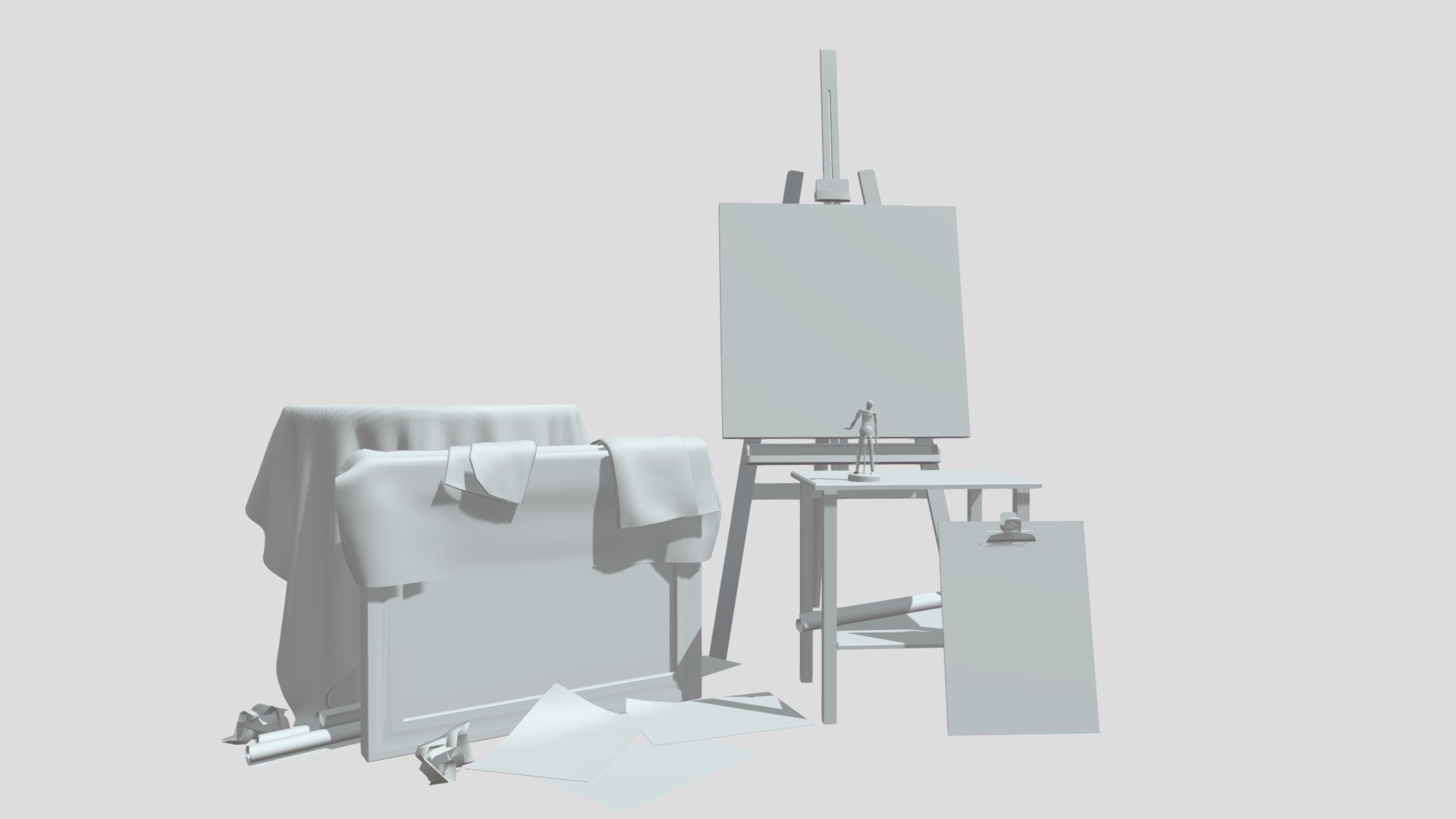 Painter Tools 3d model