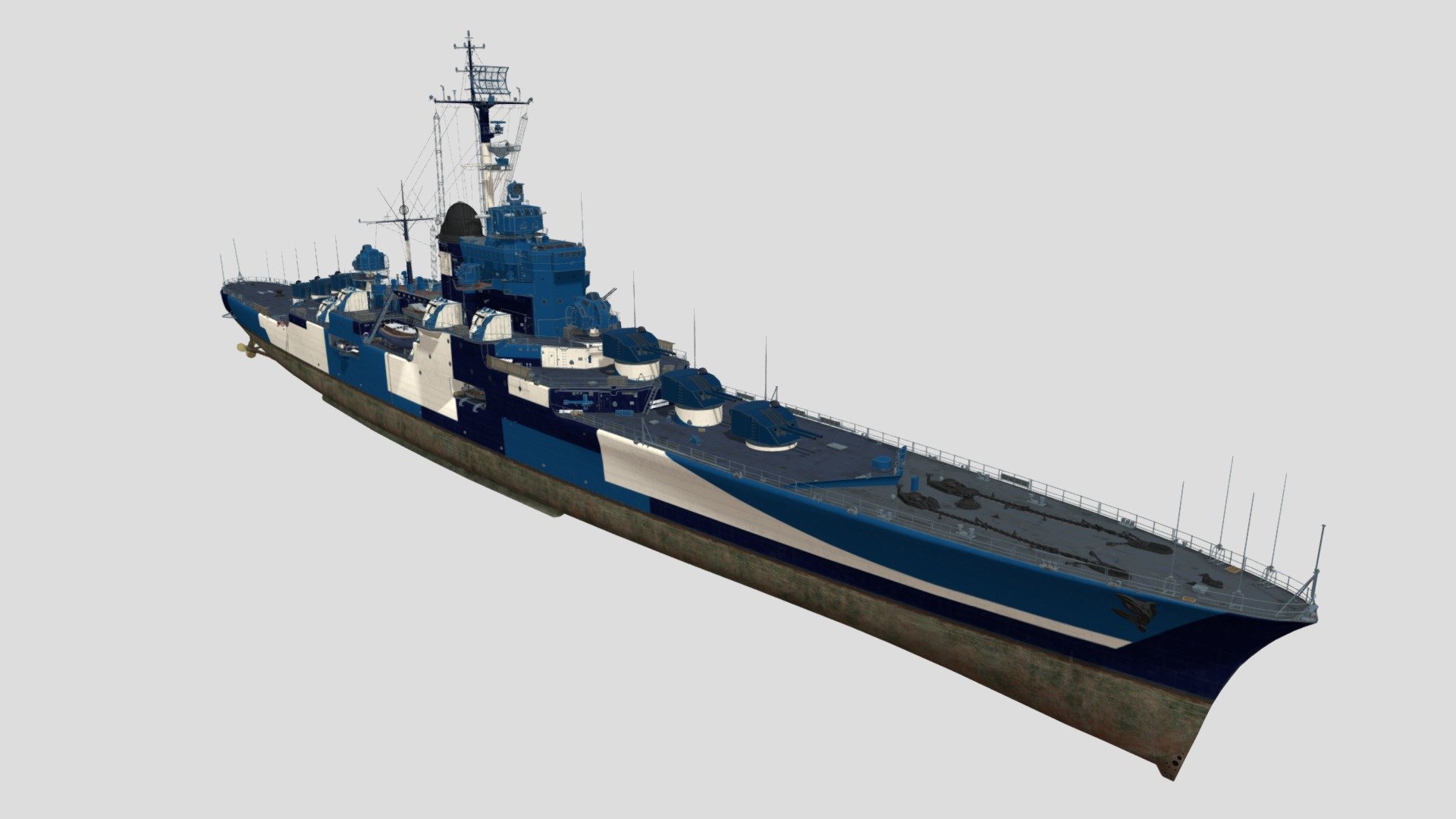 French Light Cruiser Morocco 3d model