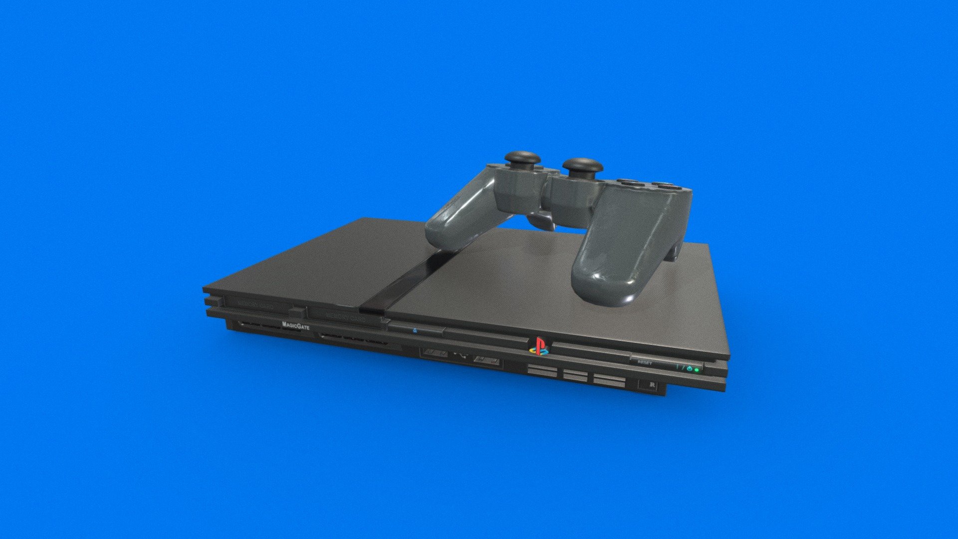 Playstation 2 Slim (Re-upload) 3d model