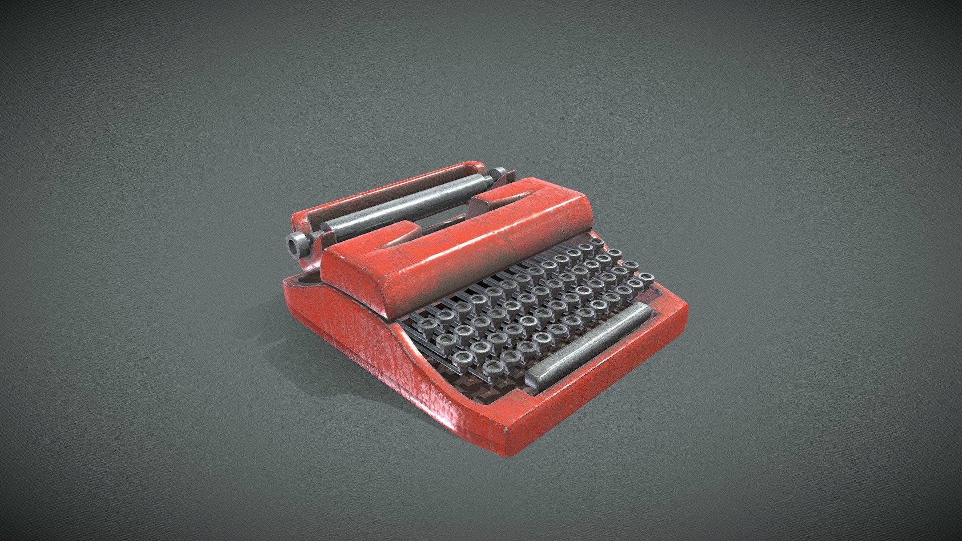 Old Typewriter 3d model