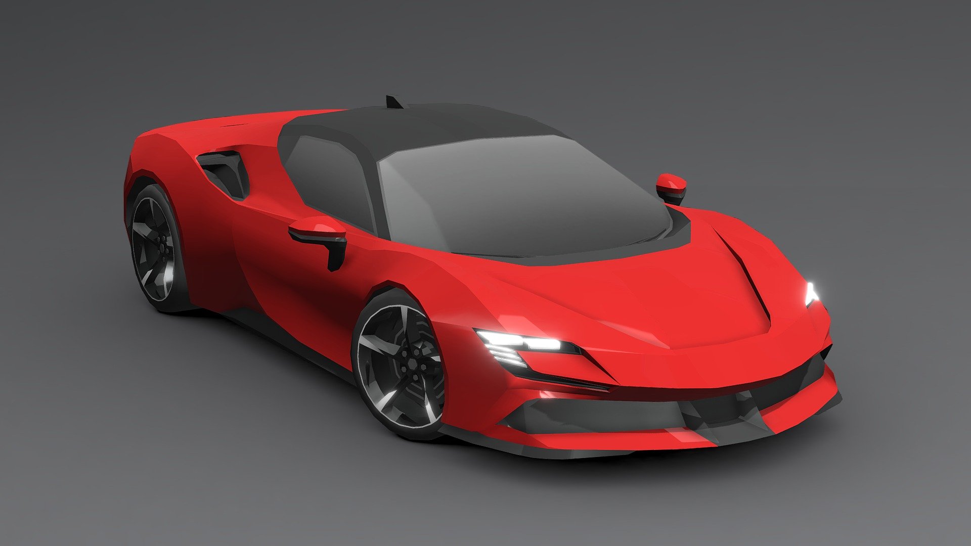 Ferrari SF90 Low-poly 3D 3d model