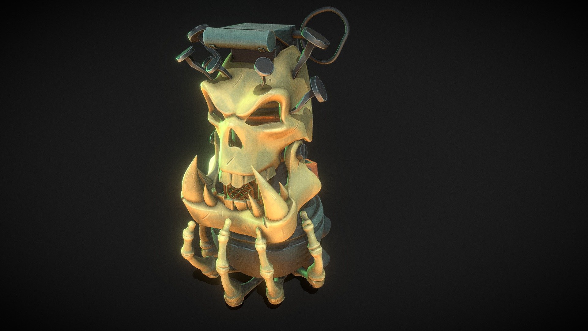 Skull Bomb 3d model