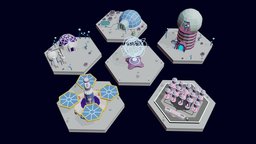 Low Poly Sci-Fi Tiles Lunar Zones vol. 2