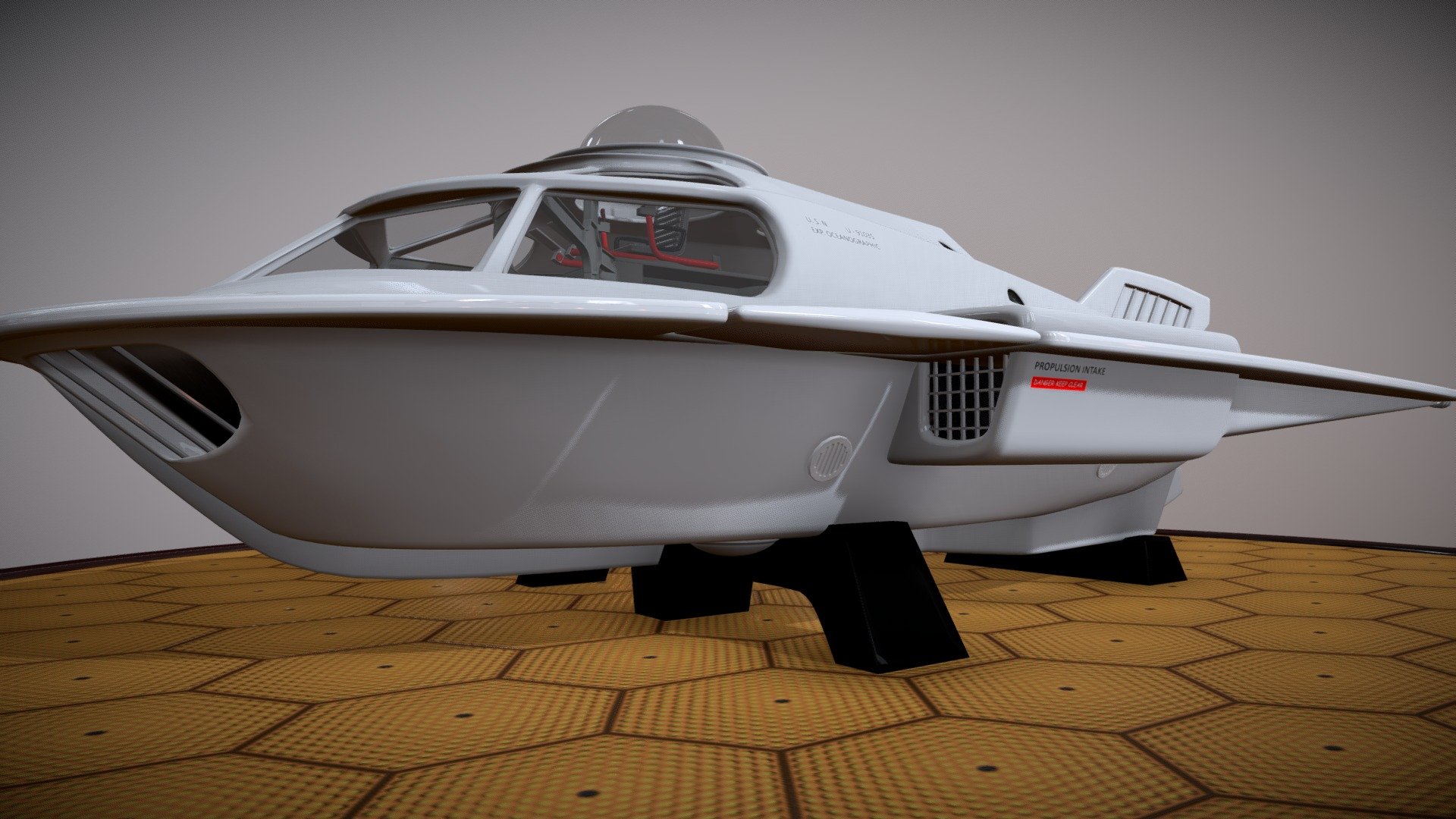 Proteus  Submarine — High Detail Version 3d model