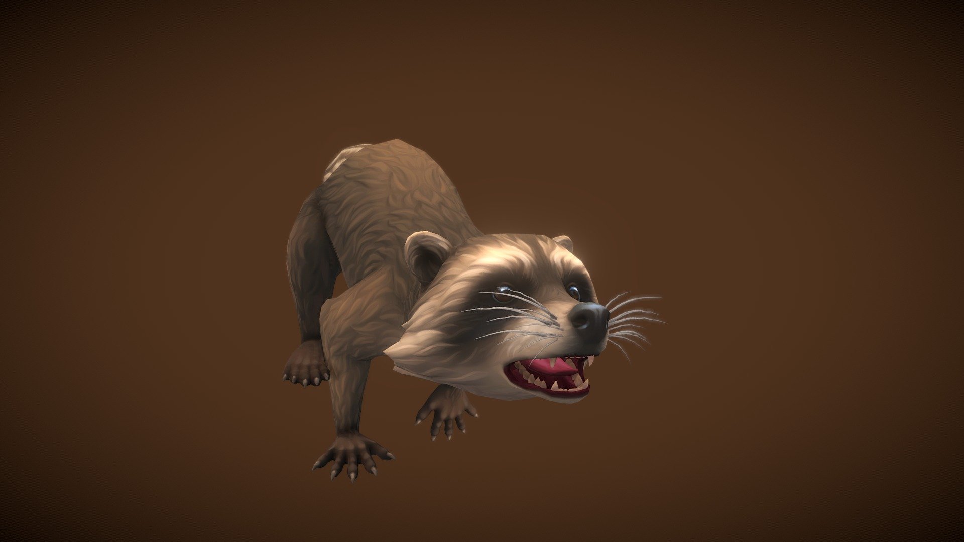 Stylized Racoon 3d model