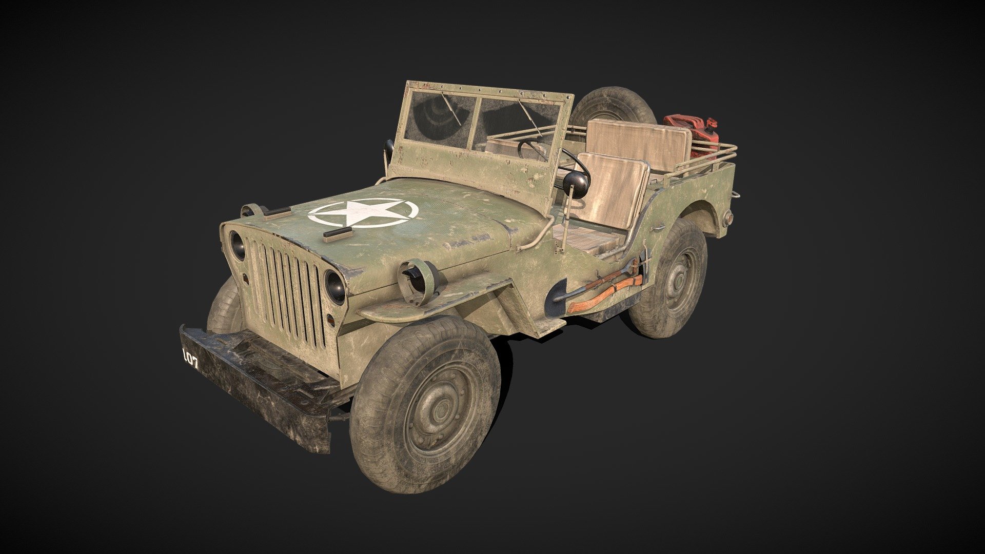 Willy Jeep (Final) 3d model