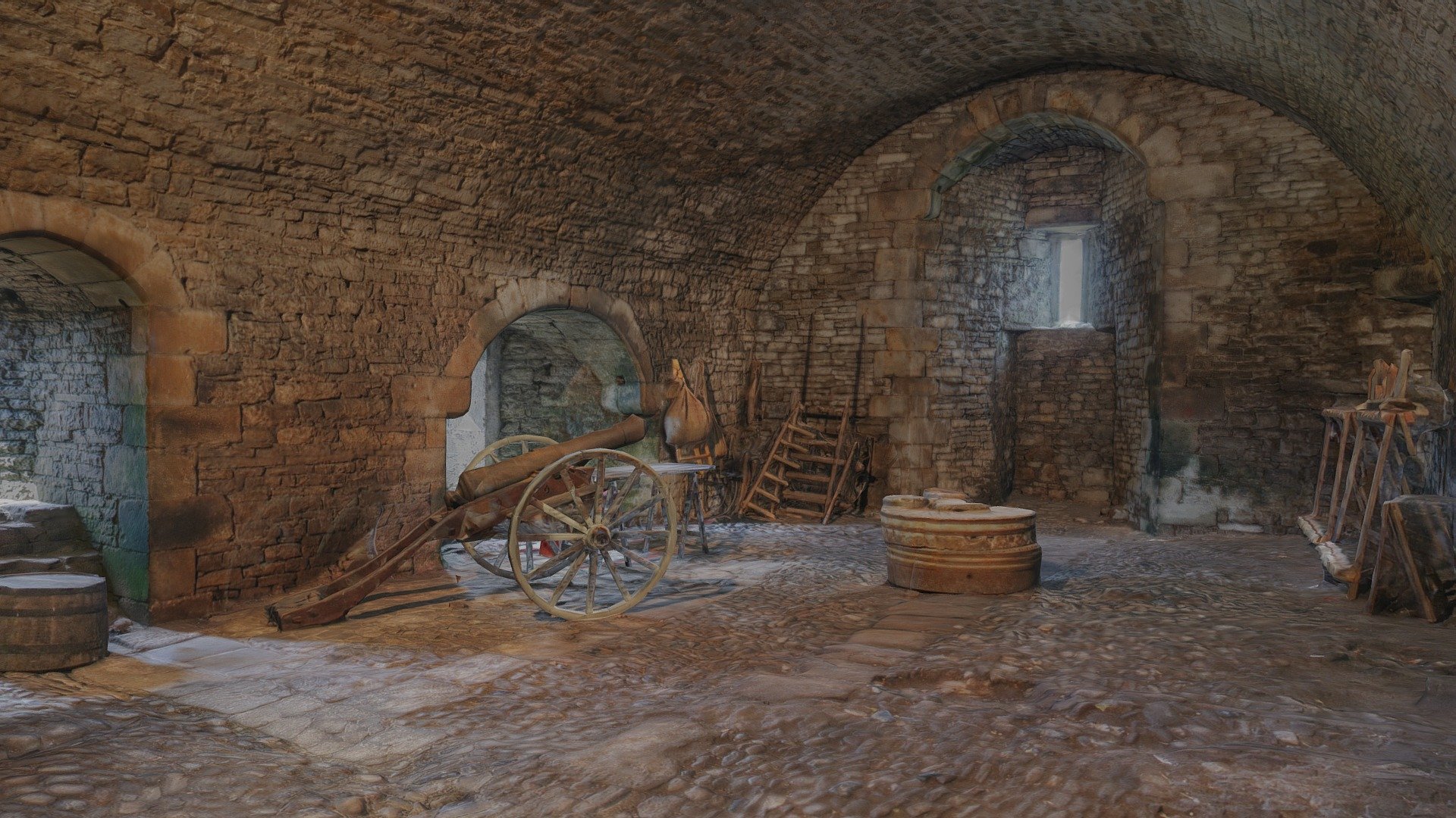 Threshing Room, Bolton Castle, Yorkshire 3d model