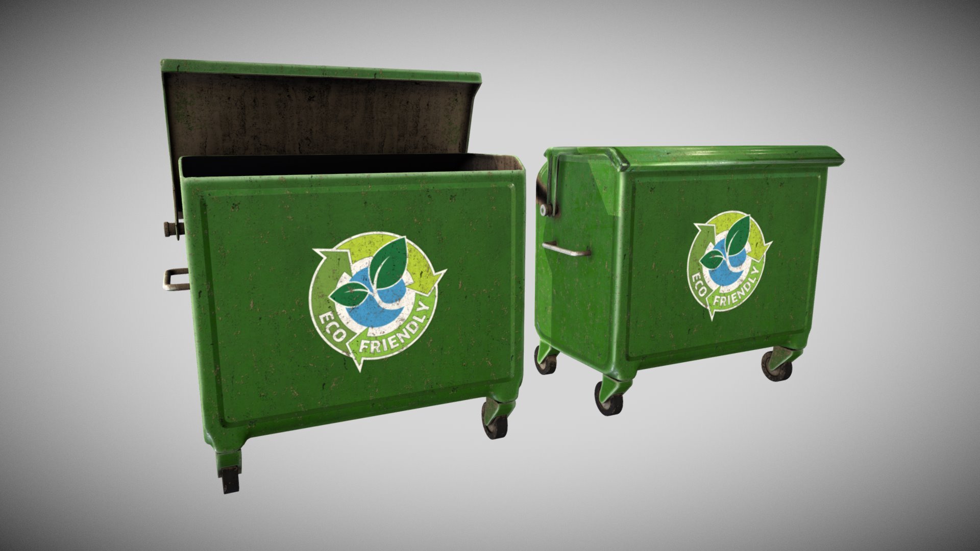 Trash Boxes 3d model