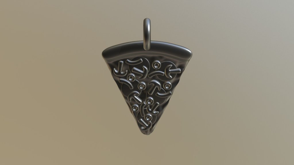 Pizza Pendant 3d model