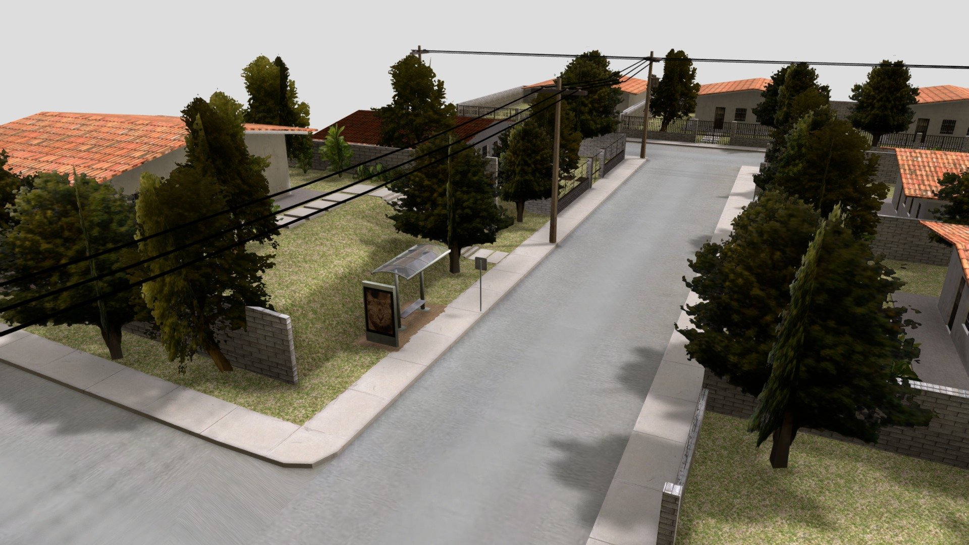 Bus stop 3d model