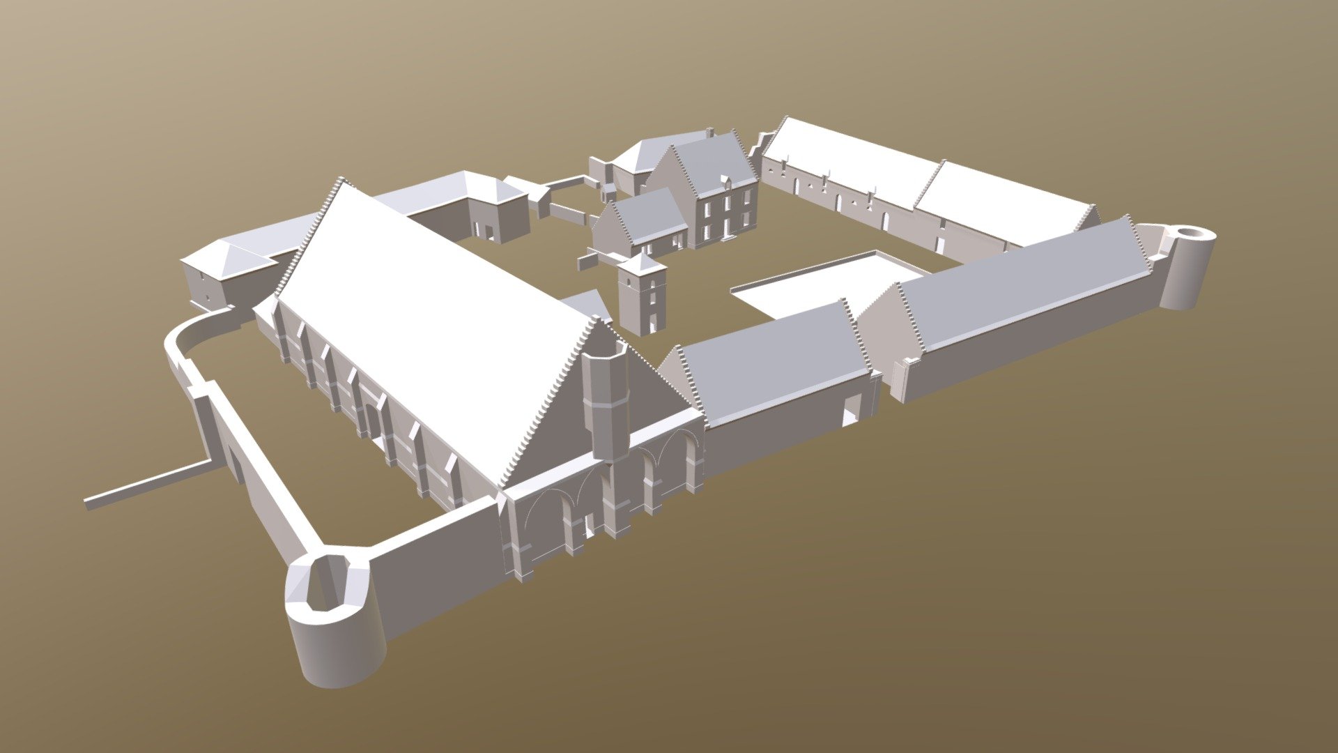 Ferme de Confrécourt à Berny-Rivière (Aisne) 3d model