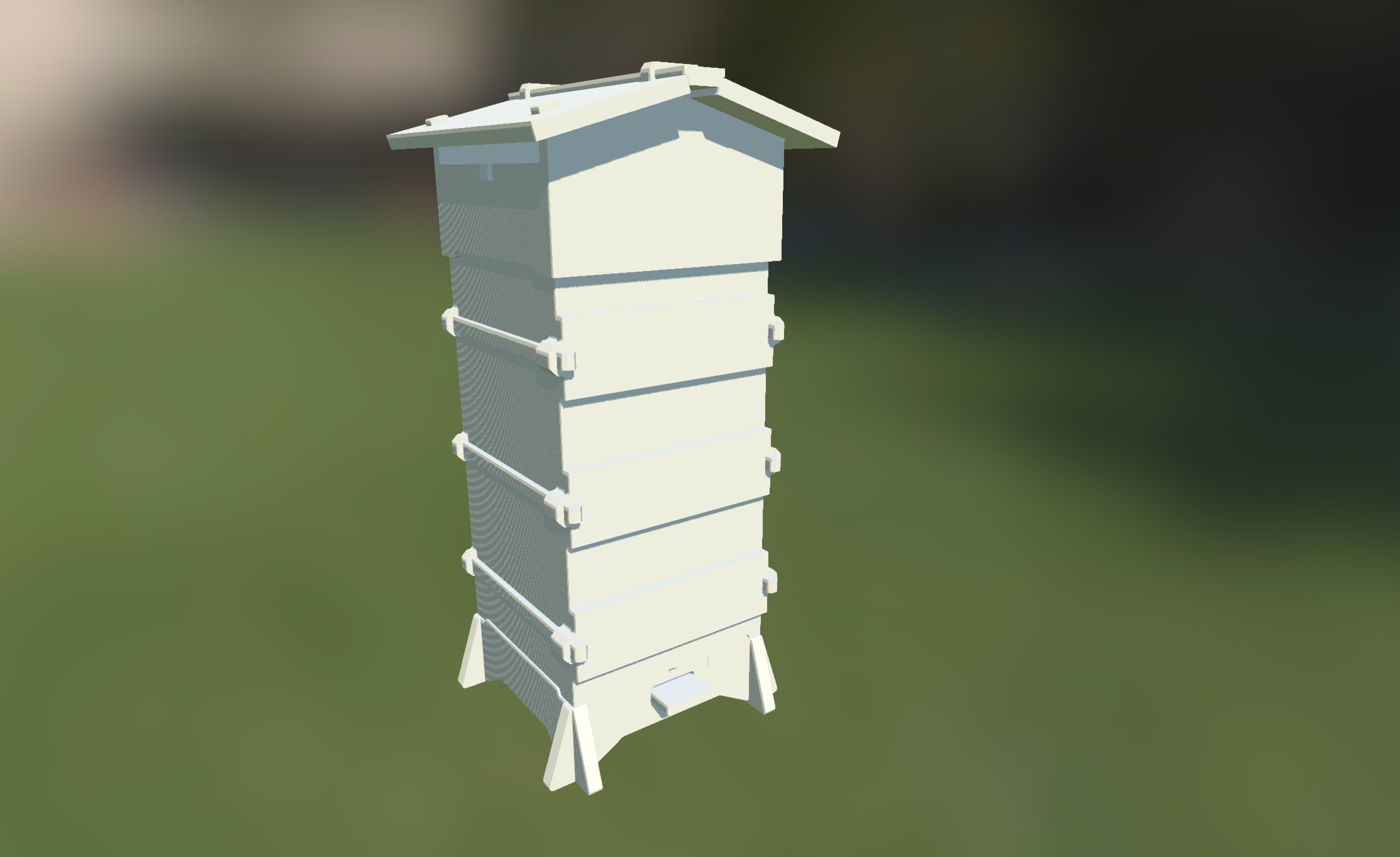 Barcelona Warré Beehive 3d model