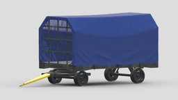 Covered Airport Luggage Trailer