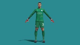 3D Rigged Ederson goalkeeper