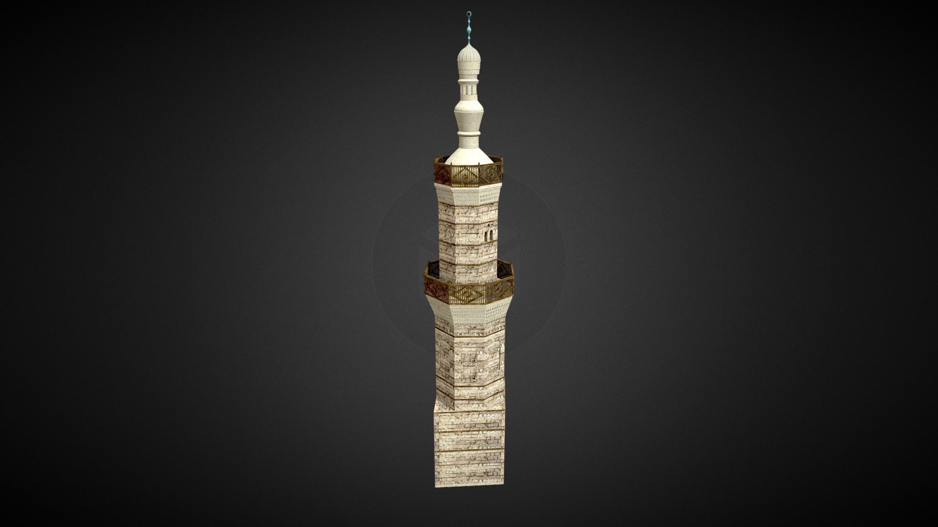 Al Shafie Mosques Minaret 3d model