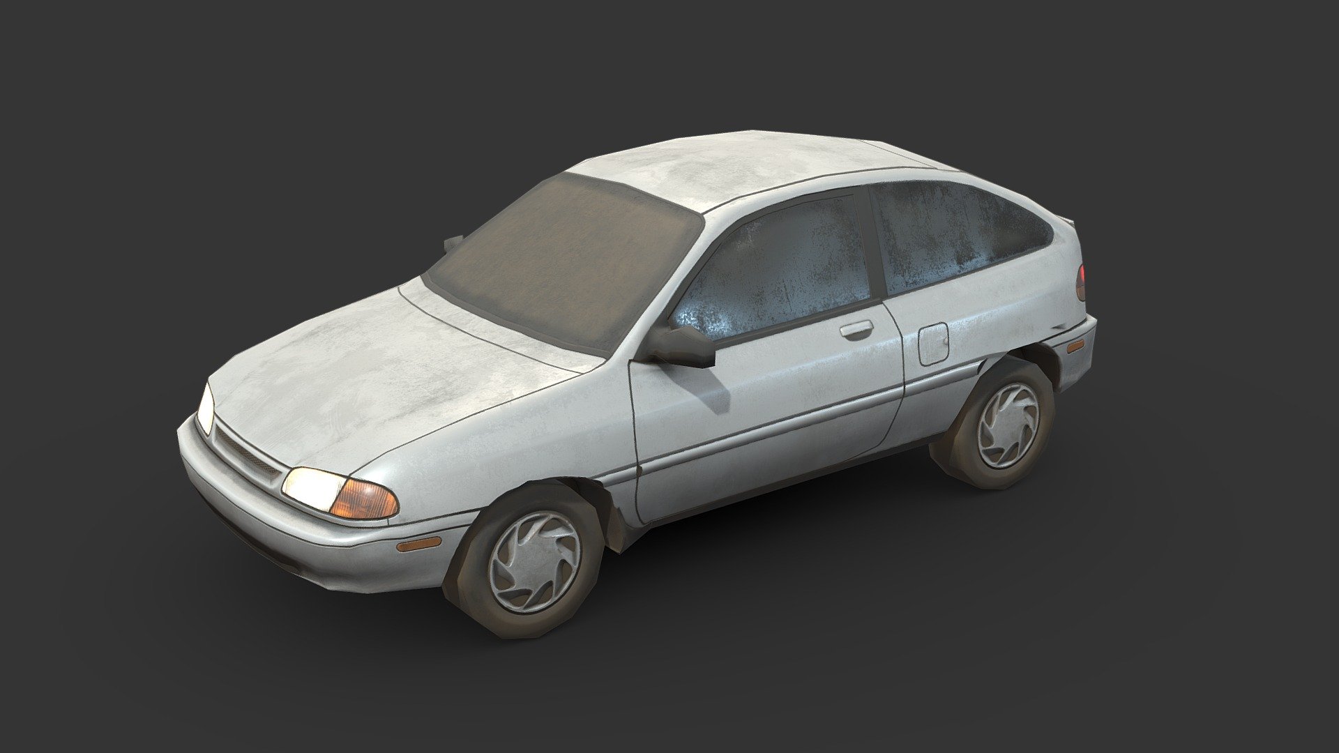 Generic 1990s Hatchback 3d model