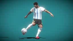 3D Rigged Messi Argentina Worldcup 2022