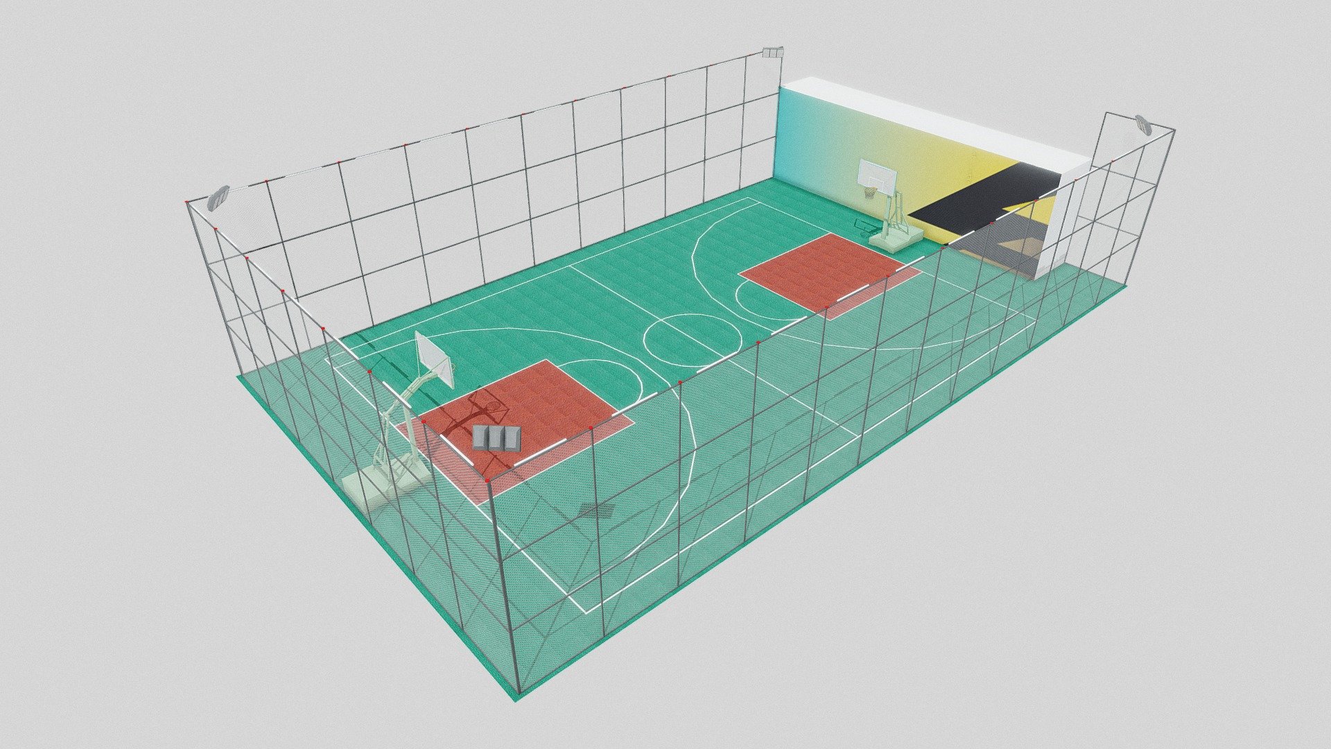 basketball court 3d model