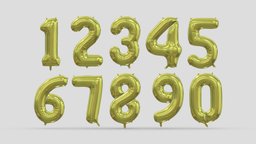 Balloon Numbers Gold