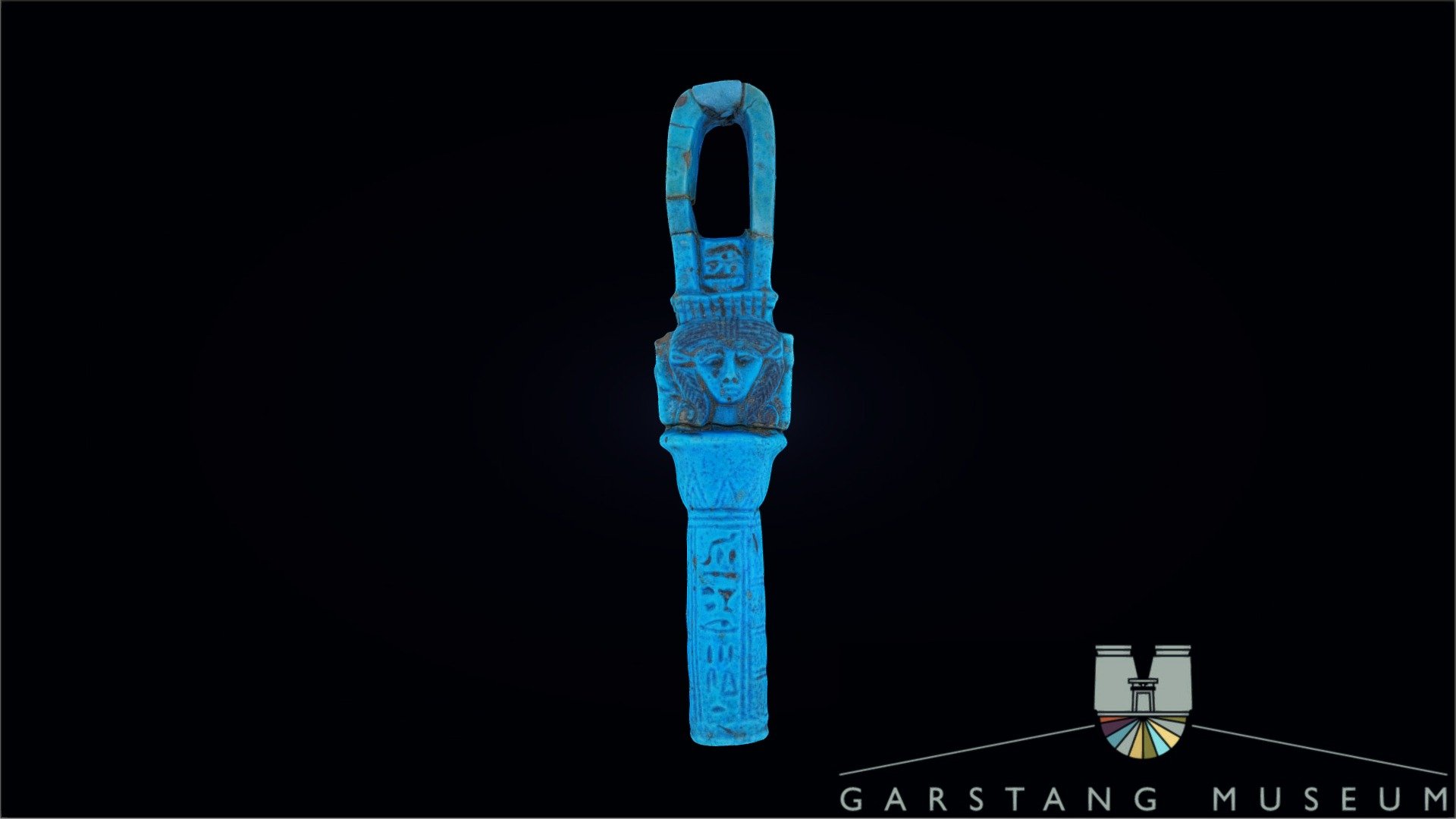 Faience Hathor Sistrum 3d model