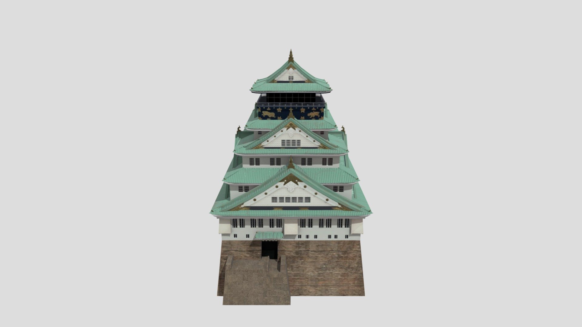 Osaka Castle 3d model