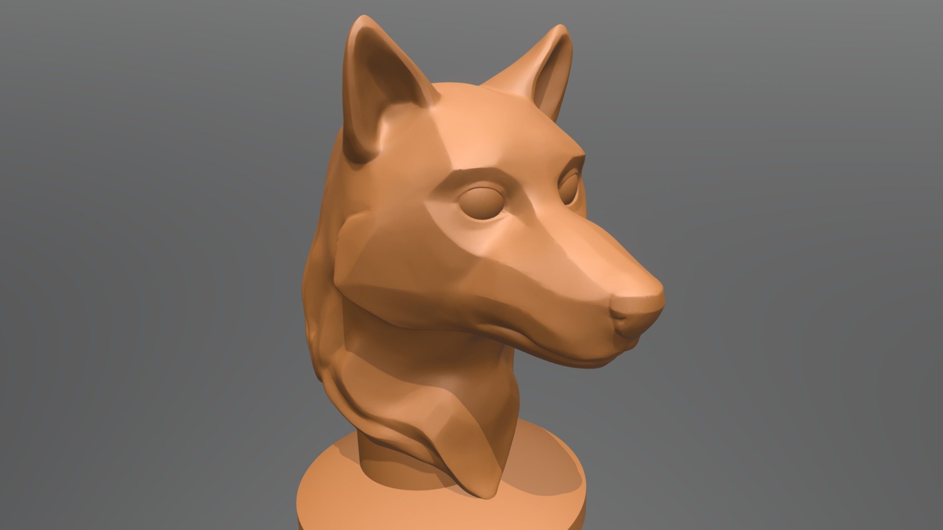 Wolf Bust Art Reference 3d model