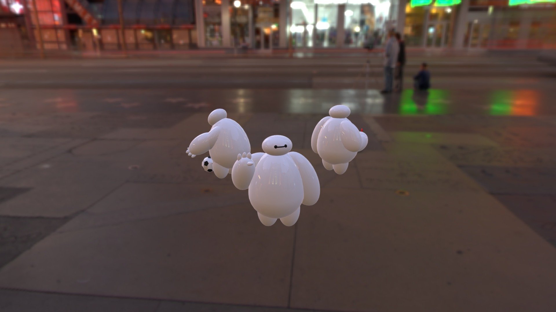 tres Baymaxs 3d model