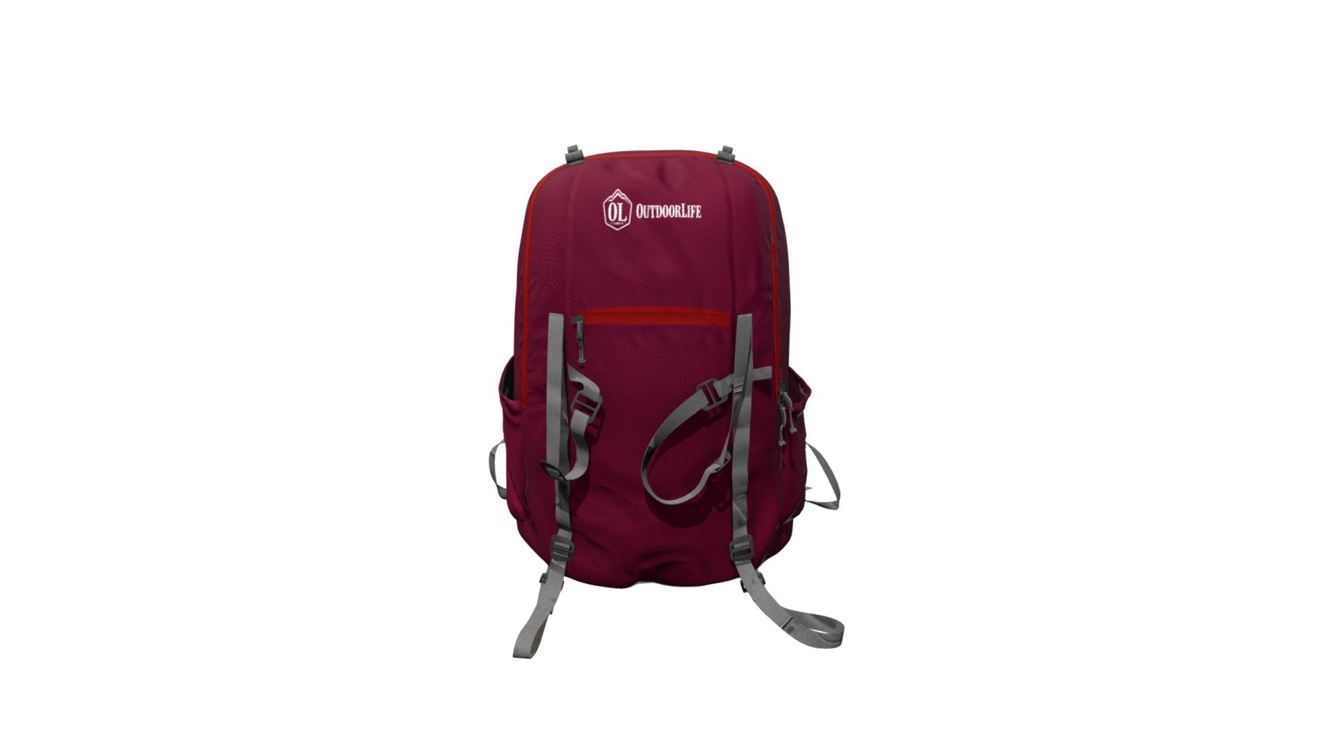 Frame Daypack (Red) 3d model