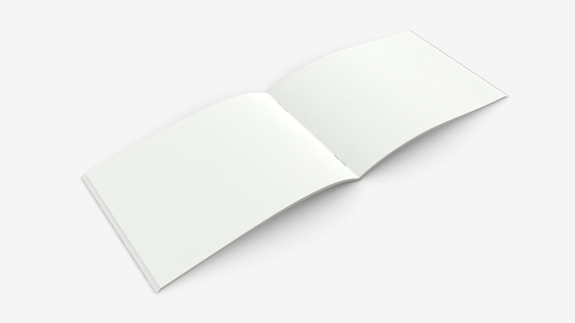 Brochure guide book 05 open 3d model