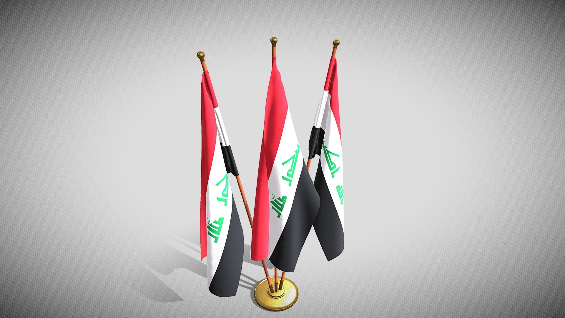 Iraq Flag Pack 3d model