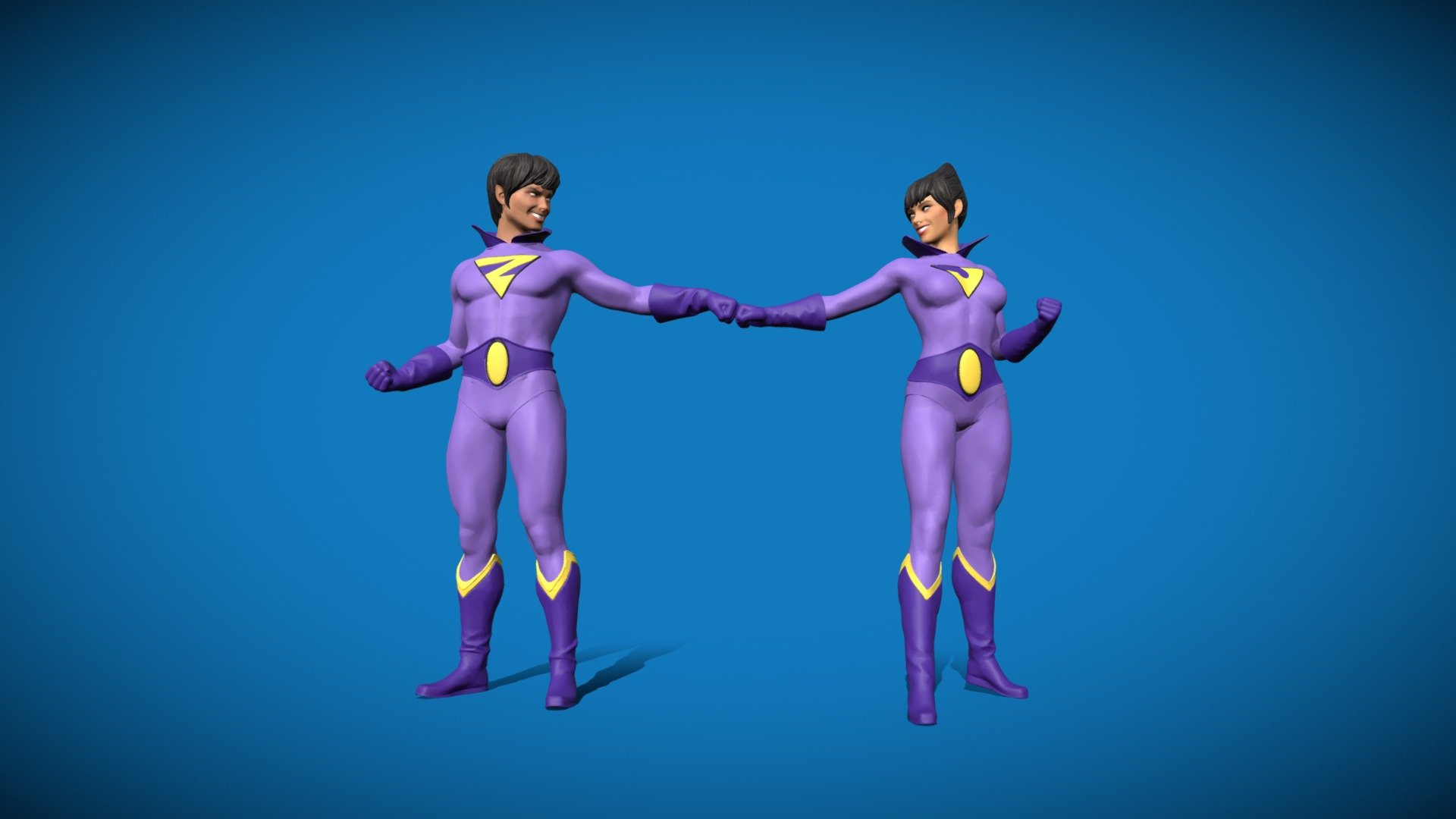 Wonder Twins 3d model