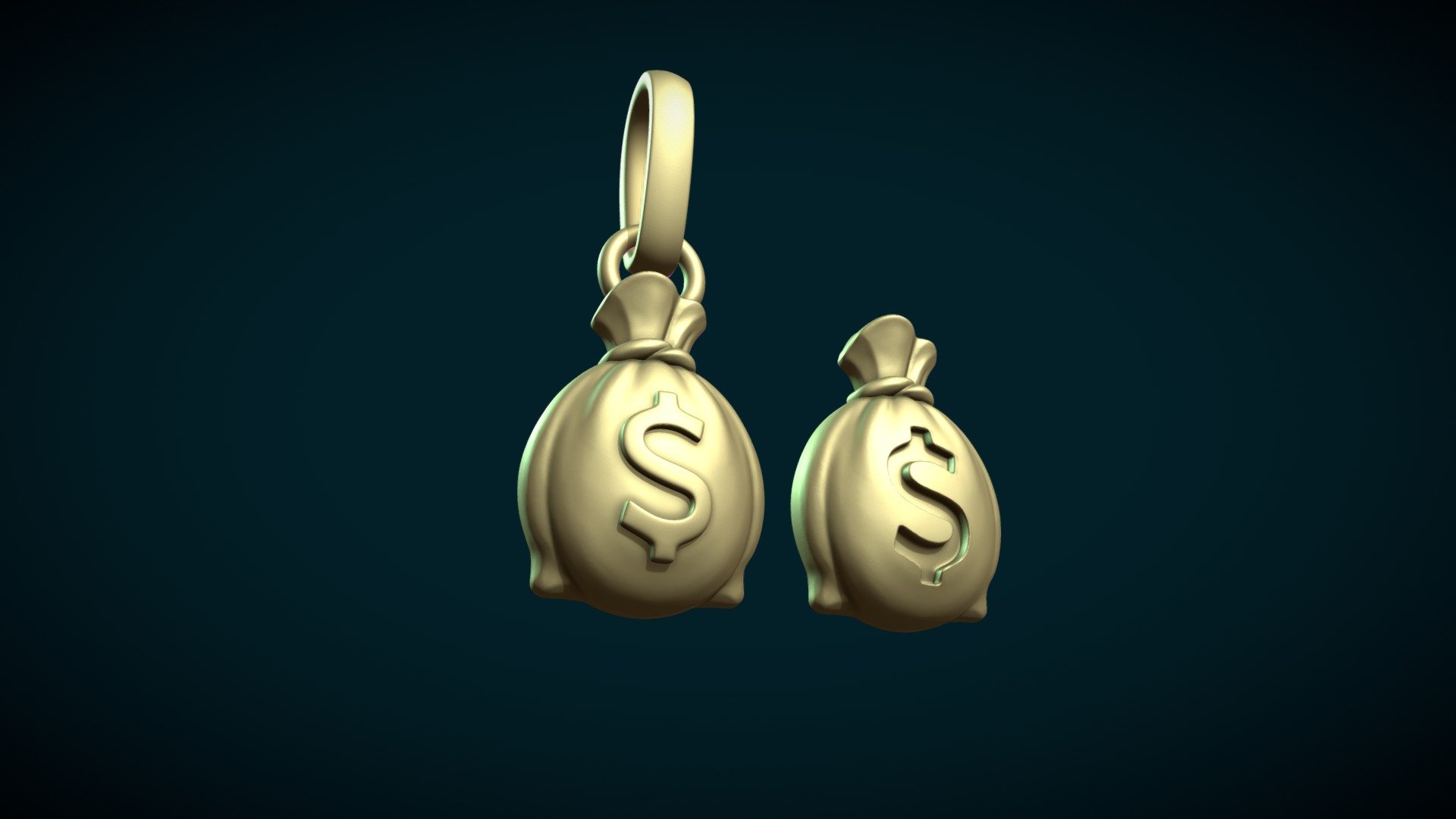 Money bag usd 3d model