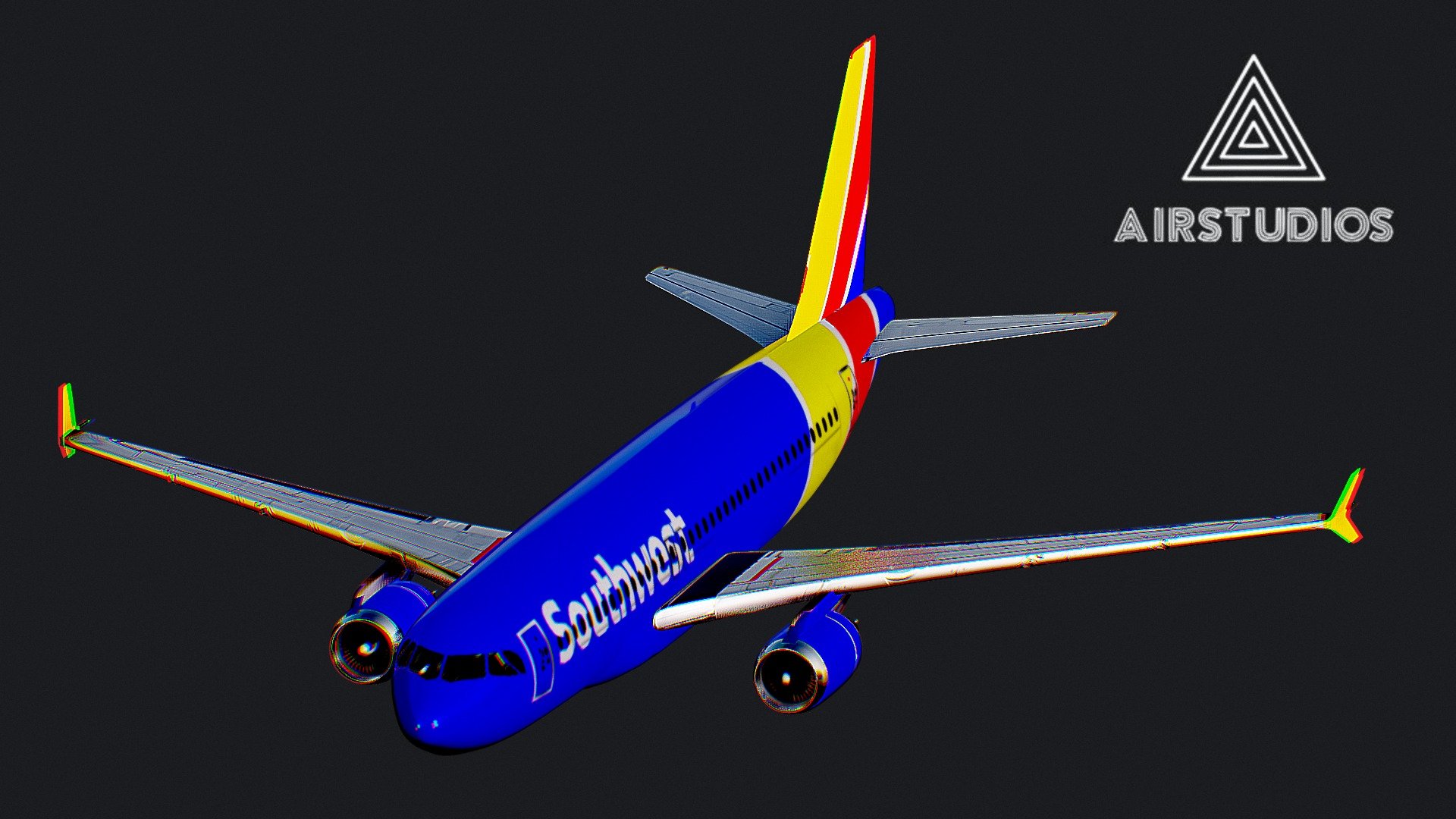 Airbus A320 (Southwest Airlines) Airplane 3d model