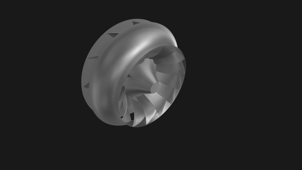 propeller of Francis hydro turbine 3d model