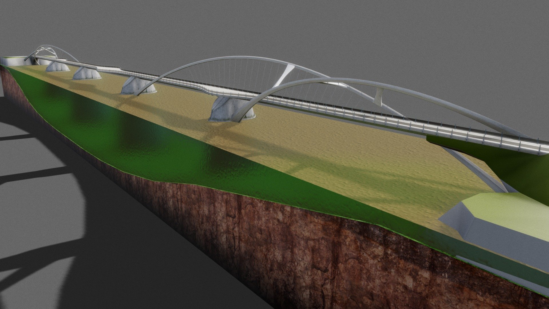 Pedestrian Bridge 3d model