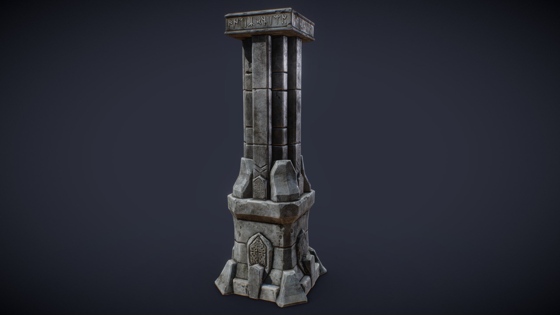 Dwarven Pillar B 3d model