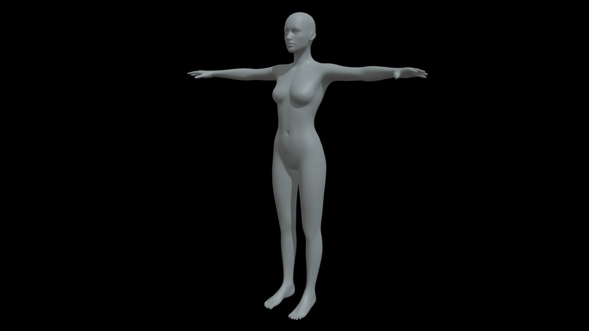 Female base mesh 3d model