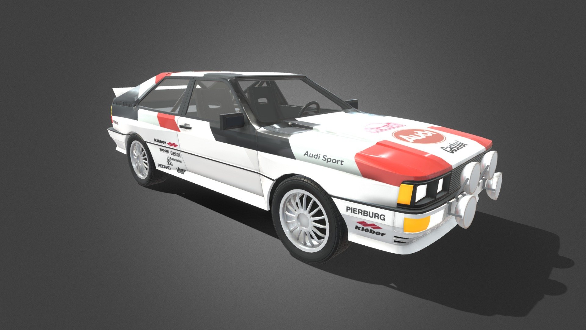 1980 Audi Ur Quattro 3d model