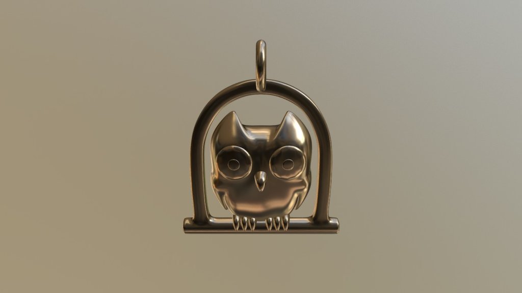 Owl Pendant 3d model