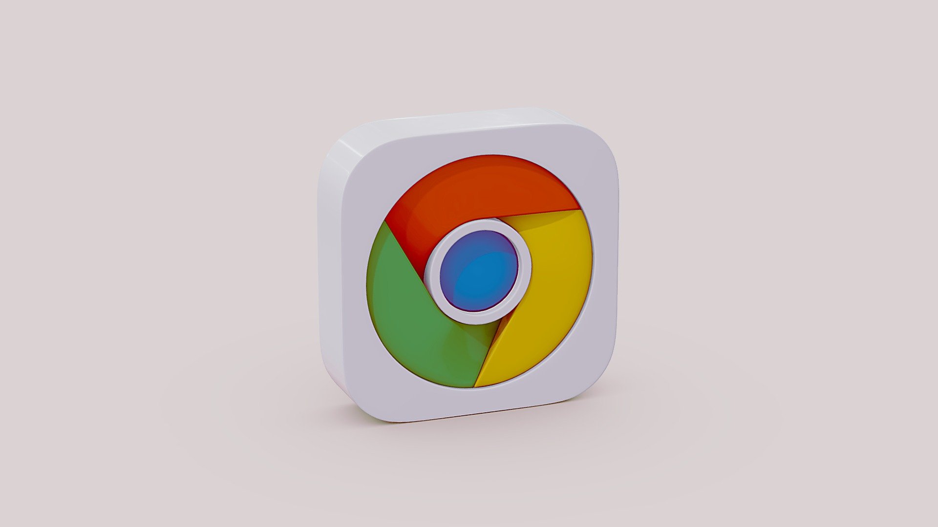 Google Chrome Logo 3d model