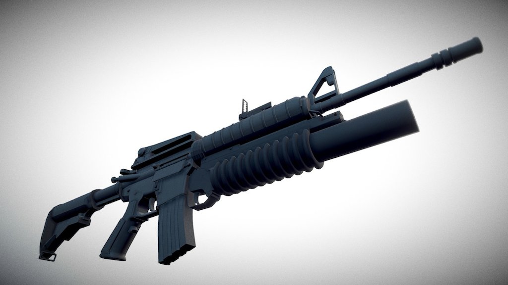 M4 Assault Rifle 3d model